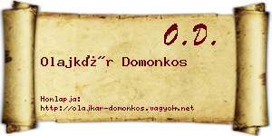Olajkár Domonkos névjegykártya